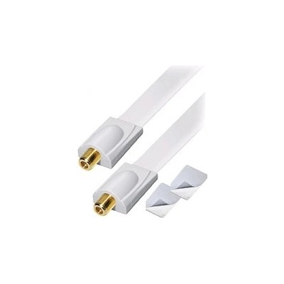 CABLETECH Podokenný kábel, F-zdierka - F-zdierka (okenná prechodka) 22cm KPO3720