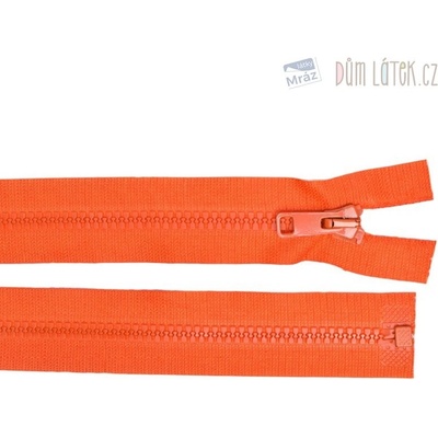 Zips kostený deliteľný oranžový, dĺžka 30 cm