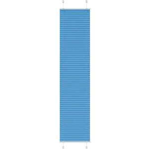 vidaXL Плисирана щора, синя, 45x200 см, ширина на плата 44, 4 см, полиестер (4015200)
