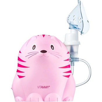 Vitammy Gattino A1503 Detský inhalátor vo veselom tvare mačiatka, ružový