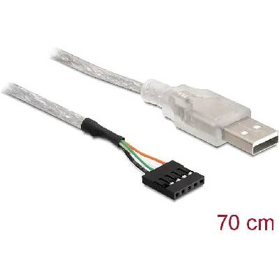Delock 83078 USB 2.0 USB A vidlice kolíkový konektor 5pin 0,7m