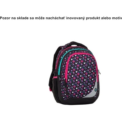 Bagmaster batoh Maxvell 8 A čierna/ružová/zelená