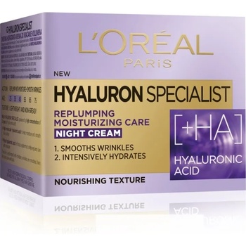 Image 1 of L'Oréal Paris hyaluron specialist нощен крем за лице хиалуронова киселина, spf20, 50 мл