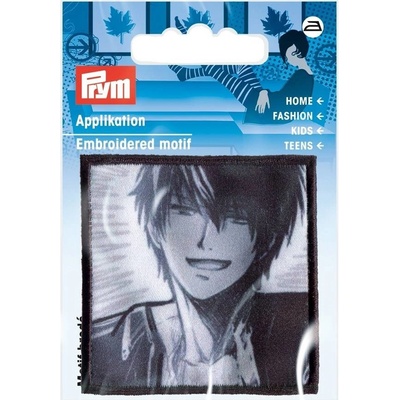 PRYM Nášivka anime chlapec, nažehľovacia, čierna/biela