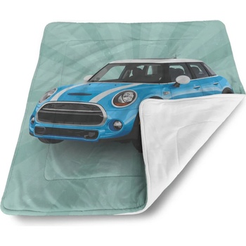 Sablio Detská deka pre bábätko Mini sedan Zelené pozadí