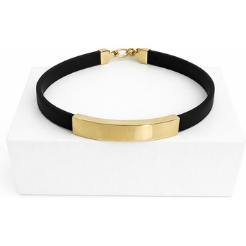 Мъжка златна гривна със силикон 5.14гр