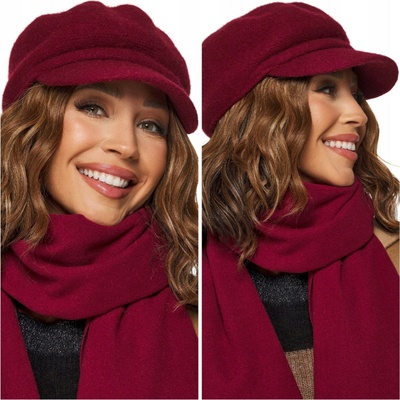 Fashionweek Dámská čepice zimní klobouček vlněný klobouk KARR309 Vínově versal