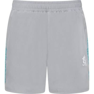 Gym King Къси панталони Gym King Mens Energy Space Dye Performance Gym Shorts - Grey/Ocean Blue