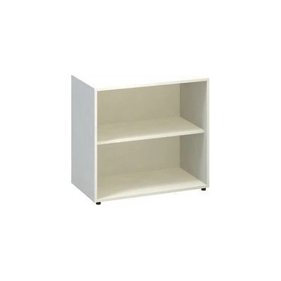 Alfa Office Nízká široká skříň Alfa 500, 73,5 x 80 x 45 cm, otevřená, dezén bílá 16725