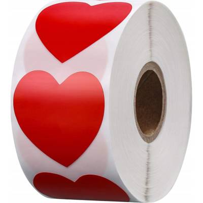 Nálepky červené srdcia motivačné samolepky sada DIY 500 ks