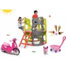 Smoby Set preliezačka Multi-Activity Tower na šplhanie so šmykľavkou+odrážadlo s gumenými kolesami a vozík so zmrzlinou SM840201-9