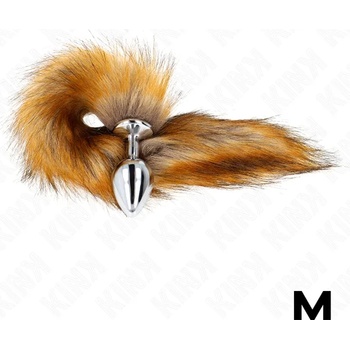 Image 1 of Метален анален плъг с кафява опашка, 8см - Kink Anal Tail Plug (D-240668)