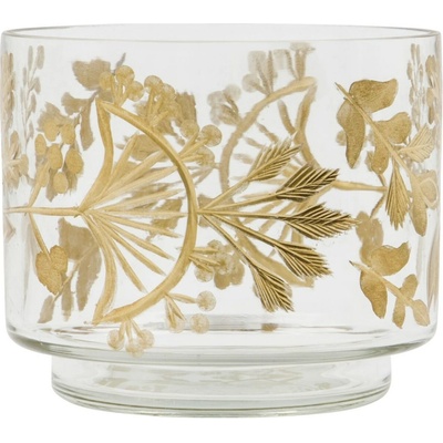 House Doctor Sklenený svietnik Find Clear Gold