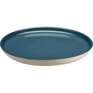 Emile henry (Франция) Керамична чиния emile henry dinner plate основна - цвят синьо-зелен с екрю (eh 8928-b9)