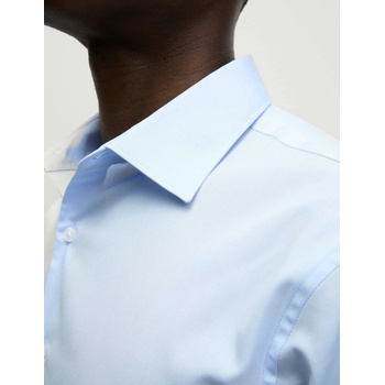 Marks & Spencer Риза с тесен силует от памучна смес с незабавна обработка Marks & Spencer синя Marks & Spencer | Sin | МЪЖЕ | 14.5