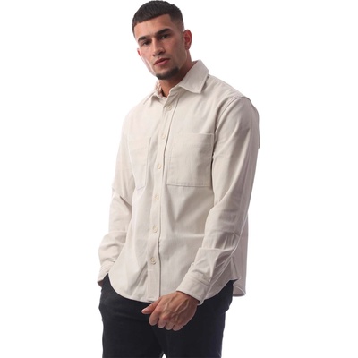 HUGO BOSS Риза с дълъг ръкав Boss Men's Owen Long Sleeve Tailored Fit Shirt - Open White