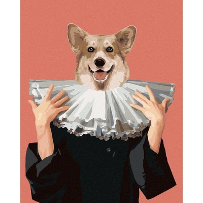 zuty Malování Podle Čísel Královský Pes 80 x 100 Cm Plátno Rám 8596530070917