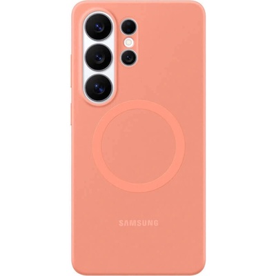 Samsung Оригинален силиконов кейс с Qi2 поддръжка за Samsung Galaxy S26 Ultra - Samsung Silicone Magnet Cover Case EF-ES948COE (оранжев) (EF-ES948COE)