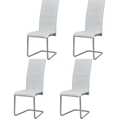 vidaXL 281694 Konzolové umělá kůže / Bílá 4 ks