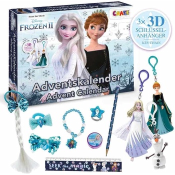 CRAZE Adventný kalendár Frozen figurky bižuterie a vlasové doplňky drobné poškození