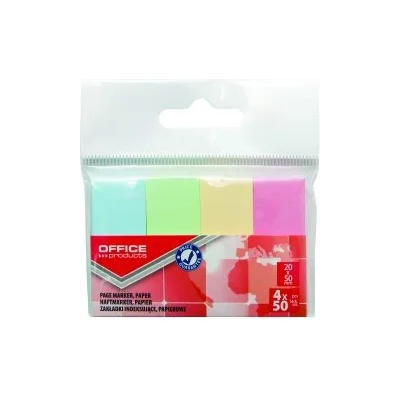 Office Products Индекси 20х50мм 4x50 листа пастел