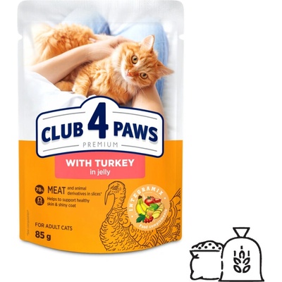 Club 4 Paws Premium S morčacím mäsom v želé 85 g