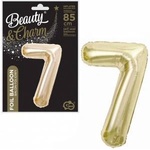 GoDan Foil balloon number 7 champagne