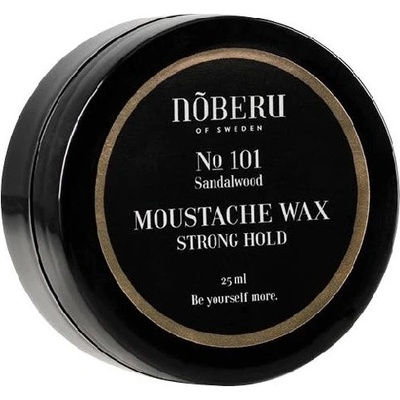 Noberu of Sweden No 101 Sandalwood Moustache Wax Strong Hold - silno fixačný vosk na fúzy, 25 ml
