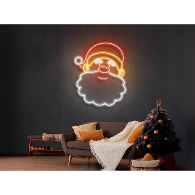 Fotověci Neonový Nápis Neon LED Santa Claus Vánoce Vánoční Dekorace Christmas (Vyrábíme i na Míru)