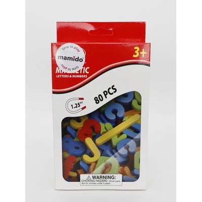 Mamido Barevná magnetická písmena a čísla 80 dílů, velikost 3,1 cm MT1526