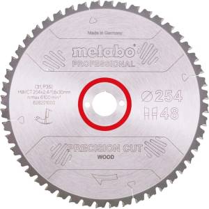 Metabo - Нож за трион за дърво 254х30 мм 48 зъба 628221000 (628221000)
