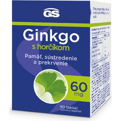 GS Ginkgo 60 mg s horčíkom 90 tabliet
