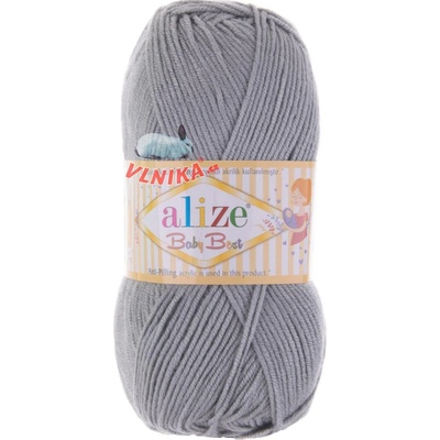 Alize Příze Baby Best Varianta: 344 sv.šedá