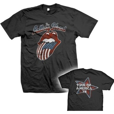 Rolling Stones tričko Tour of America 78 čierna