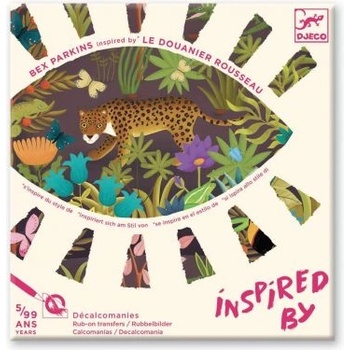 DJECO - Комплект за рисуване със стикери - Диви животни (DJ09375)