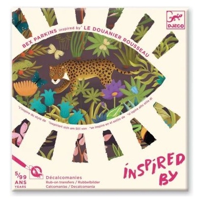 DJECO - Комплект за рисуване със стикери - Диви животни (DJ09375)