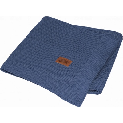 DETEXPOL Pletená deka do kočíka denim