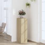 vidaXL Поставка за растения, сонома дъб, 33x33x100 см, инженерно дърво (852953)