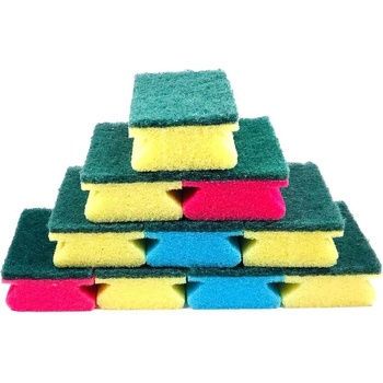 Image 1 of 10 бр. разноцветни домакински кухненски гъби с канал (3415)