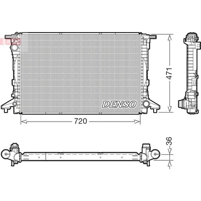 Chladič, chlazení motoru DENSO DRM02047