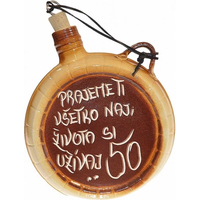 Keramická ploskačka K 50. narodeninám
