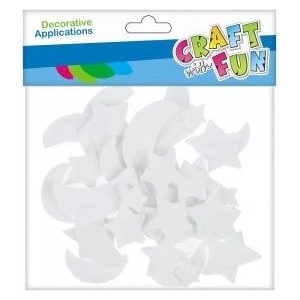 Craft with fun Fluorescent Self Adhesive Stars 40pcs