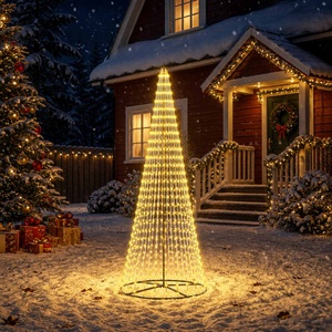 vidaXL LED Коледна Елха 285 см 744 LED светодиода Топло бяло Желязо (42053550)