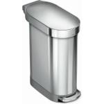 simplehuman - Кошче за отпадъци Slim 45 л, матирана неръждаема стомана CW2044 (CW2044)