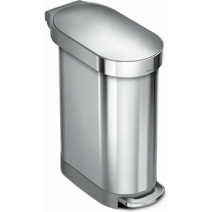 simplehuman - Кошче за отпадъци Slim 45 л, матирана неръждаема стомана CW2044 (CW2044)