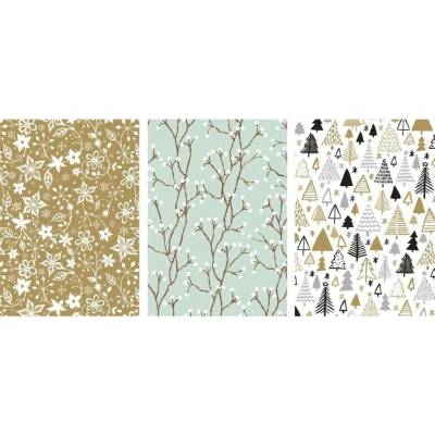DITIPO Baliaci papier Snow Forest rôzne motívy 70 x 200 cm, 1 sk