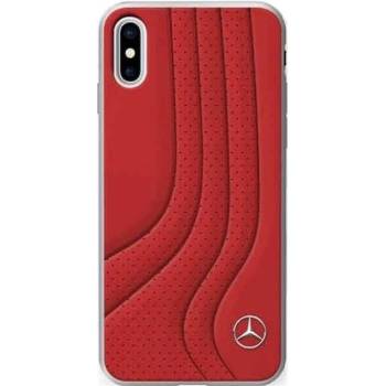 Mercedes-Benz New BOW II Hard Case - кожен кейс (естествена кожа) за iPhone X (червен)