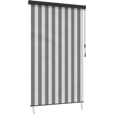 vidaXL Ролетна щора Антрацит и бяло 140 x 250 cm Текстил и Алуминий (42037190)
