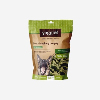 Yoggies diétne sucháre pre psov bez mäsa a lepku so špenátom 150 g