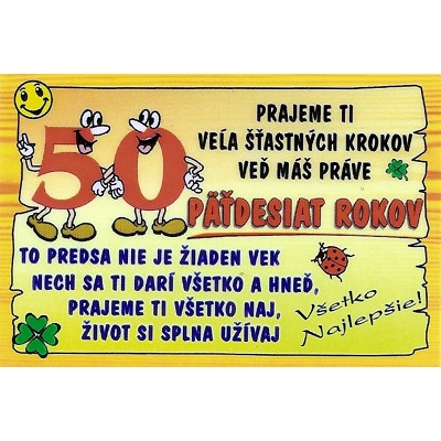 Preukaz 50 rokov